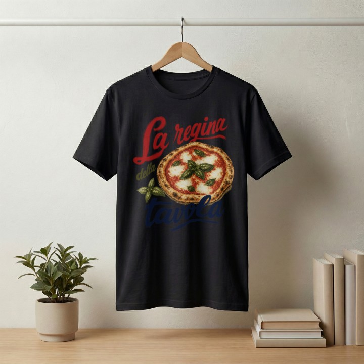 Koszulka - Vita al Sole - Pizza - La regina della tavola - Galeria - (000_1)_UNI_BLACK