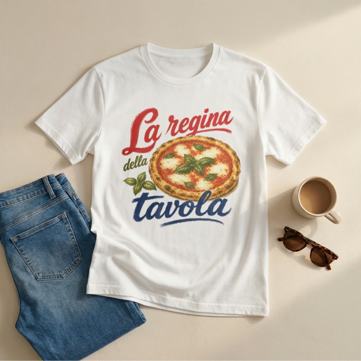 Koszulka - Vita al Sole - Pizza - La regina della tavola - Galeria - (000_2)_UNI_WHITE
