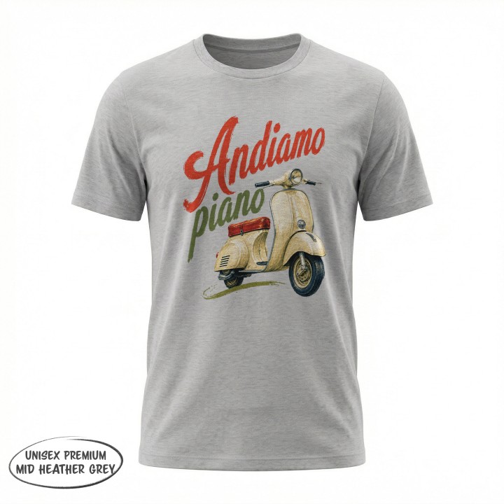 Koszulka La regina della tavola – Vespa Andiamo piano - Galeria - (38)_Stanley_Mid_Heather_Grey