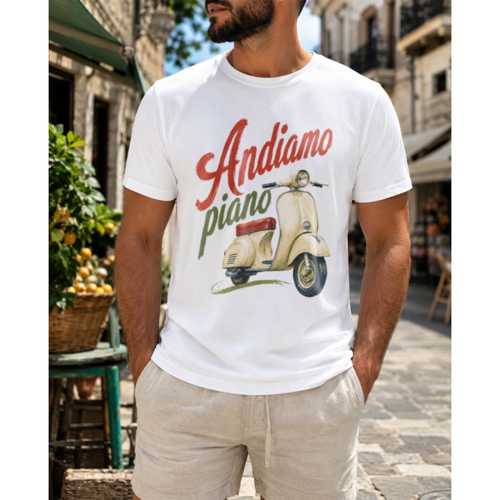 Koszulka La regina della tavola – Vespa Andiamo piano - Galeria - (000_7)_Custom_Italiano