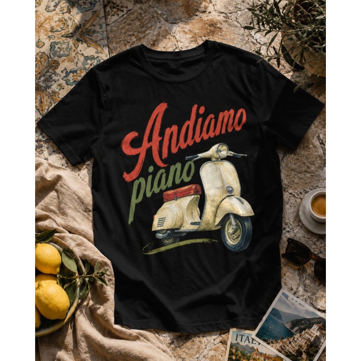 Koszulka La regina della tavola – Vespa Andiamo piano - Galeria - (000_7)_Custom_Italiano