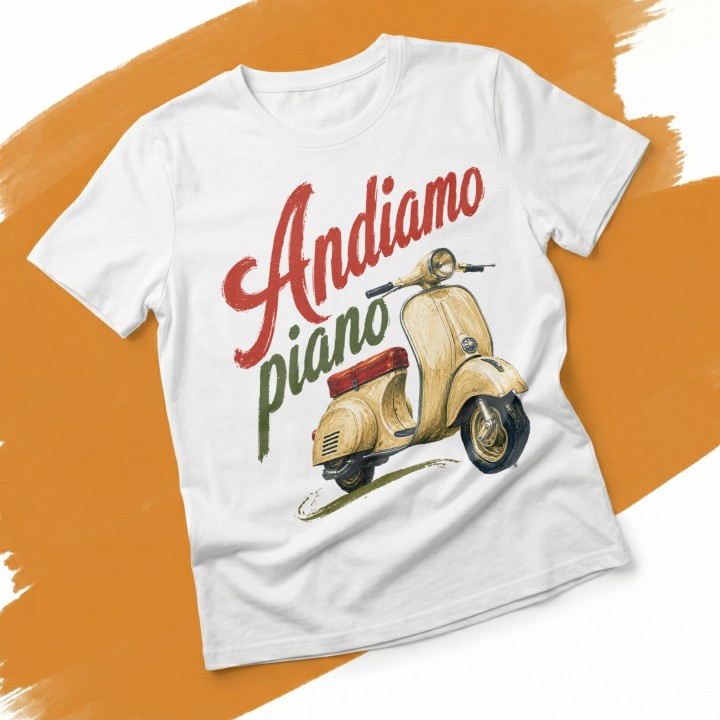Koszulka La regina della tavola – Vespa Andiamo piano - Galeria - (000)_Miniatury