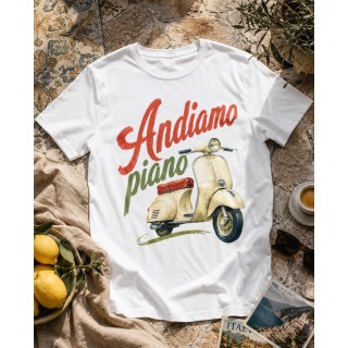 Koszulka La regina della tavola – Vespa Andiamo piano - Galeria - (000_7)_Custom_Italiano
