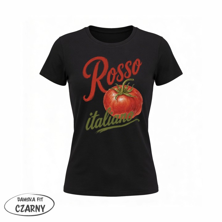 Koszulka - Vita al Sole - Pomidor Rosso italiano - Galeria - (02)_F190_LADY_Black