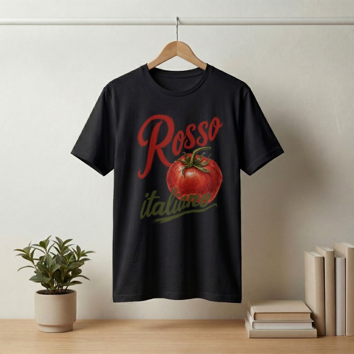 Koszulka - Vita al Sole - Pomidor Rosso italiano - Galeria - (000_1)_UNI_BLACK