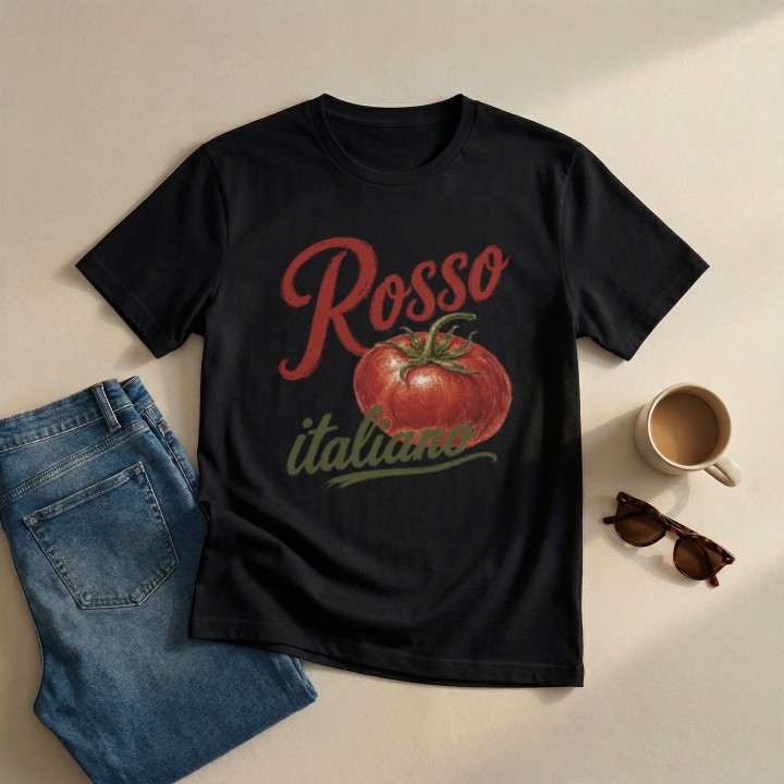 Koszulka - Vita al Sole - Pomidor Rosso italiano - Galeria - (000_1)_UNI_BLACK