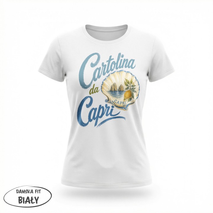 Koszulka - Vita al Sole - Małża Cartolina da Capri - Galeria - (01)_F190_LADY_White