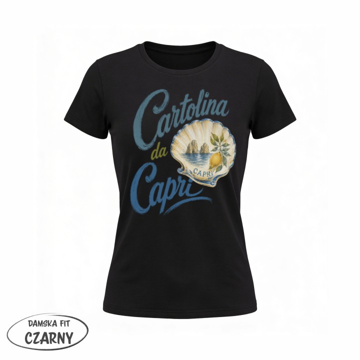Koszulka - Vita al Sole - Małża Cartolina da Capri - Galeria - (02)_F190_LADY_Black
