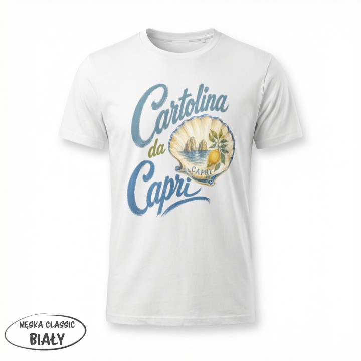 Koszulka - Vita al Sole - Małża Cartolina da Capri - Galeria - (11)_F190_MEN_White