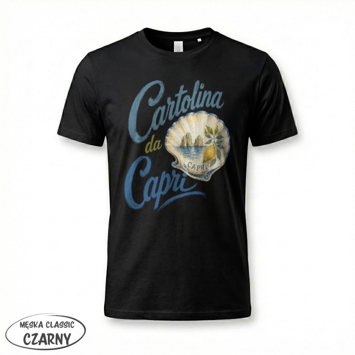 Koszulka - Vita al Sole - Małża Cartolina da Capri - Galeria - (12)_F190_MEN_Black