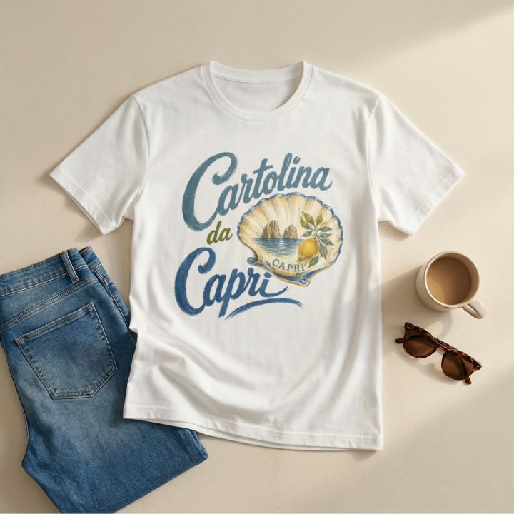 Koszulka - Vita al Sole - Małża Cartolina da Capri - Galeria - (000_2)_UNI_WHITE