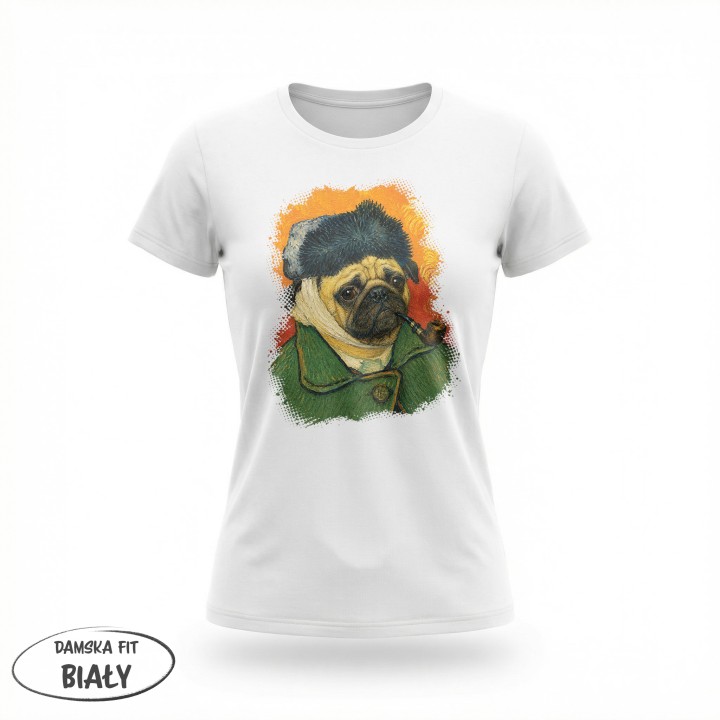 Koszulka Dziki Luwr | Mops Bez Ucha - Galeria - (01)_F190_LADY_White