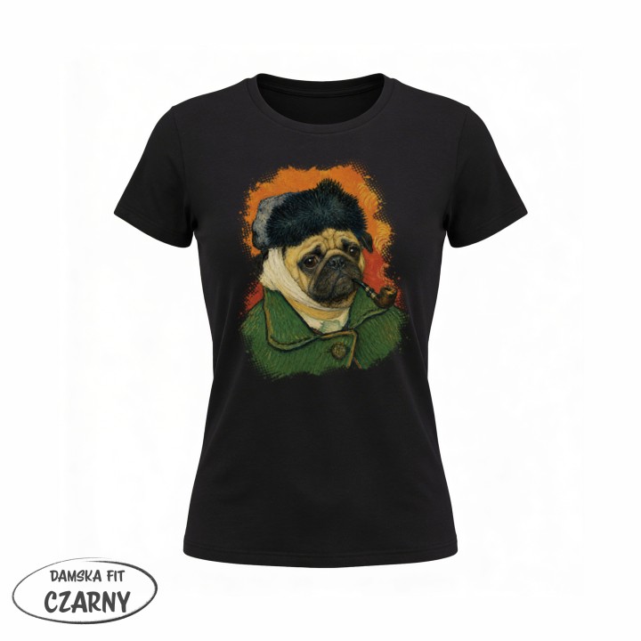 Koszulka Dziki Luwr | Mops Bez Ucha - Galeria - (02)_F190_LADY_Black