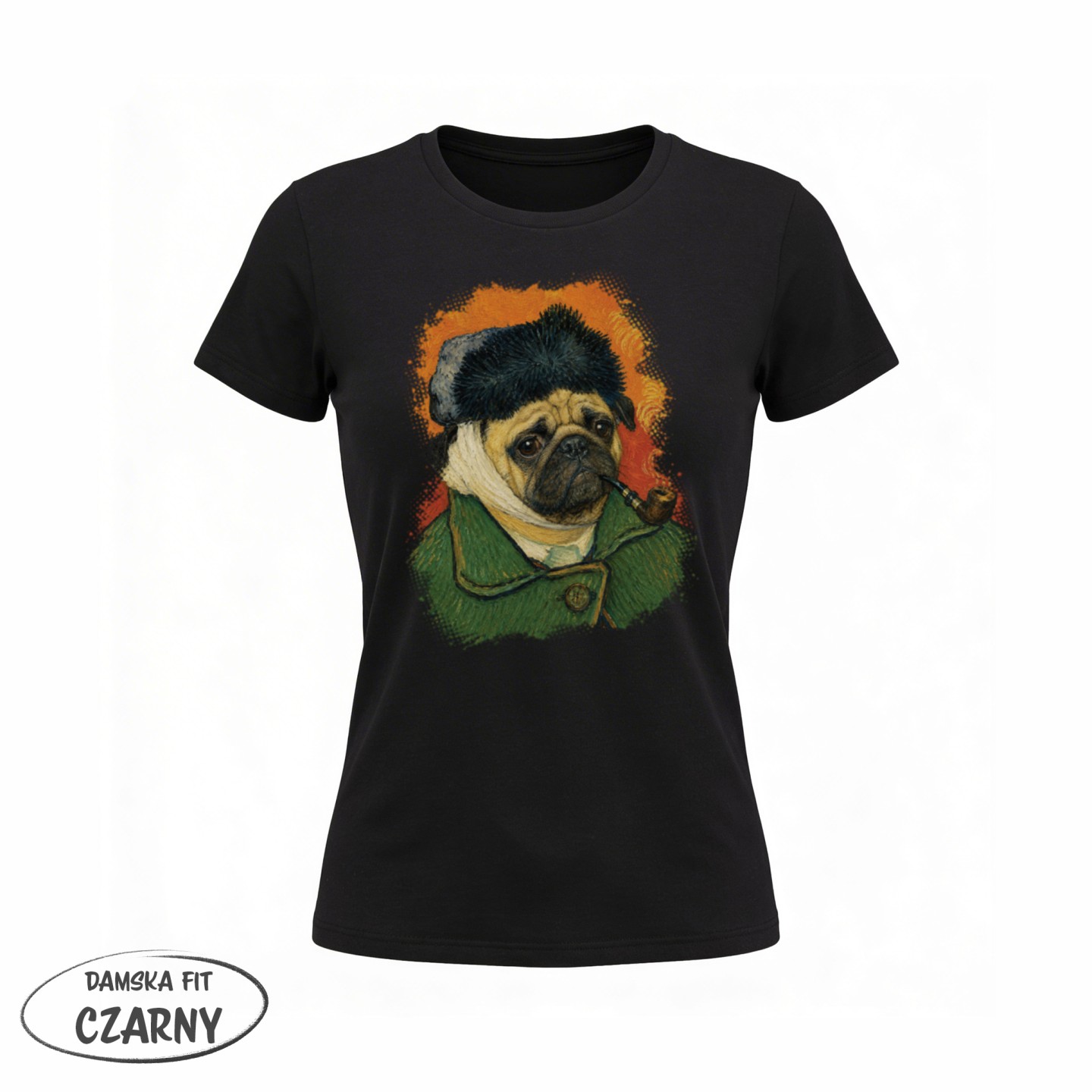 Koszulka Dziki Luwr | Mops Bez Ucha - Galeria - (02)_F190_LADY_Black