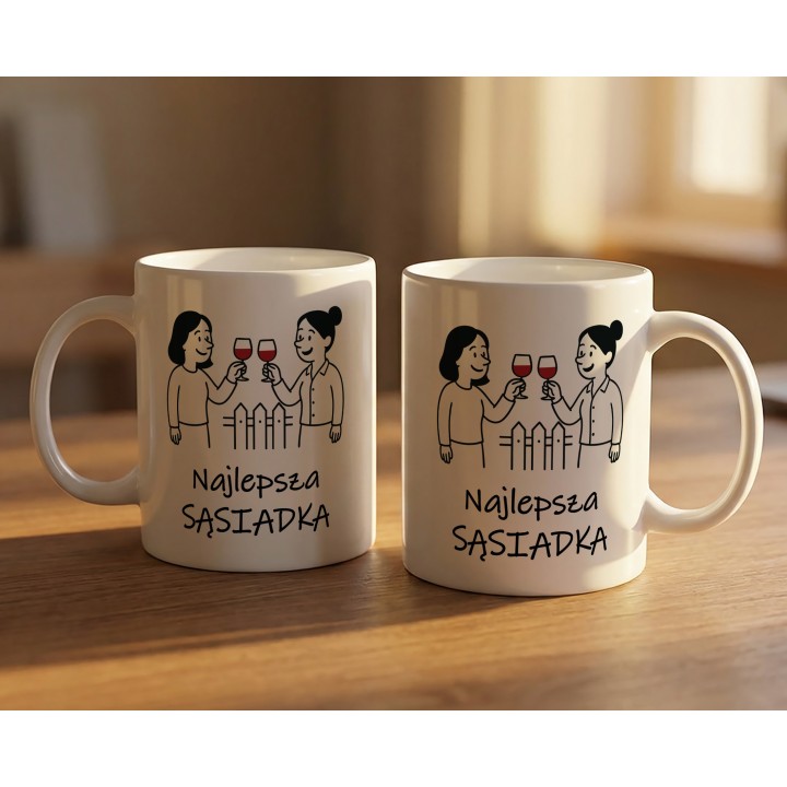Kubek „Najlepsza Sąsiadka” – prezent dla sąsiadki z humorem