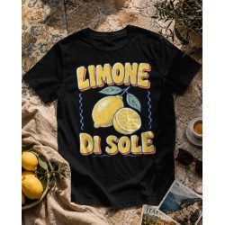 Koszulka z cytryną Limone di Sole | Vita al Sole – włoski nadruk retro
