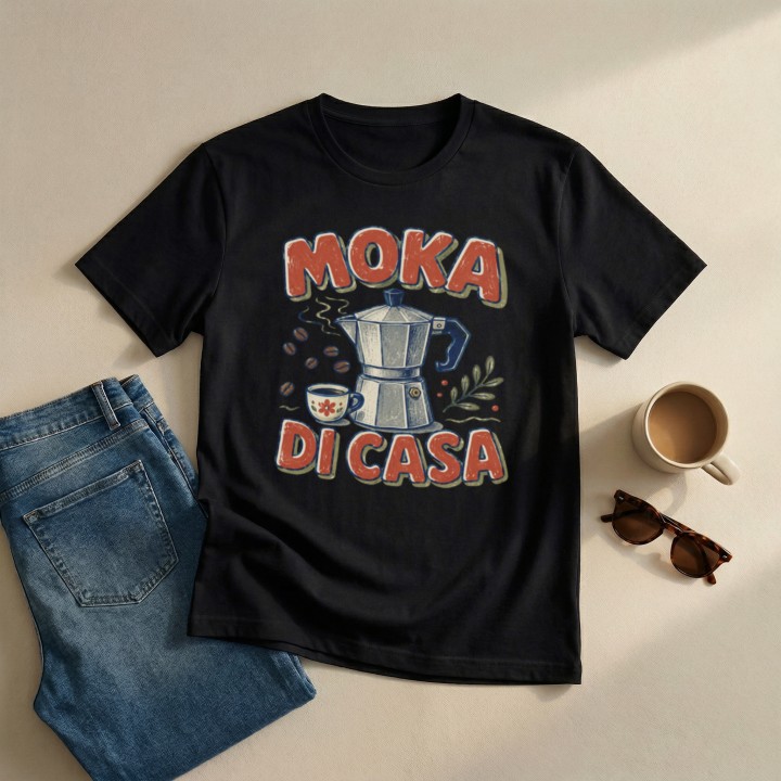 Koszulka - Vita al Sole - Kawiarka Moka - Galeria - (000_1)_UNI_BLACK