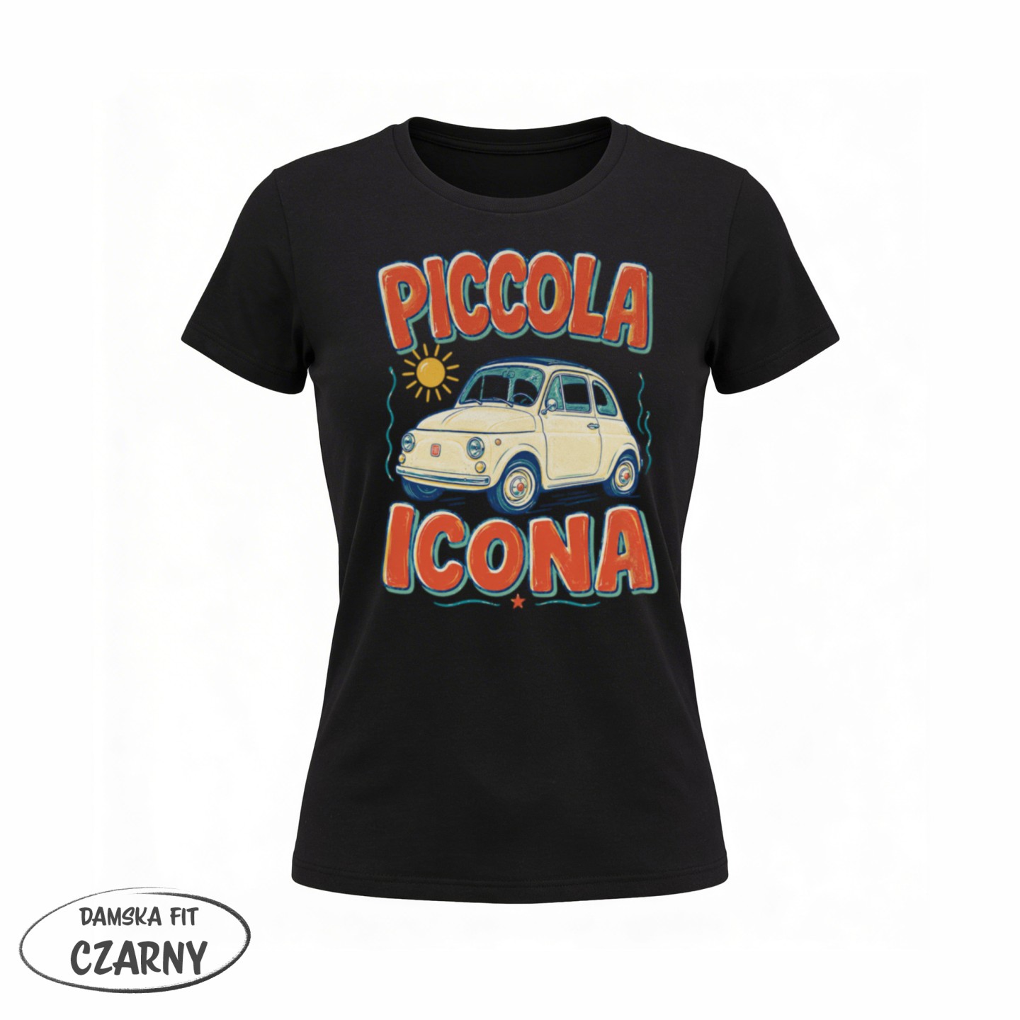 Koszulka - Vita al Sole - Fiat 500 - Galeria - (02)_F190_LADY_Black