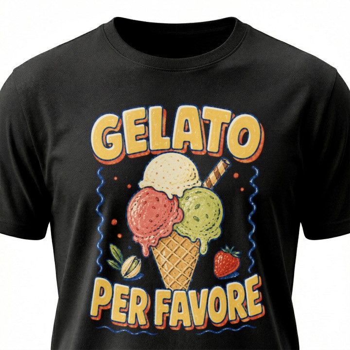 Koszulka - Vita al Sole - Lody Gelato - Galeria - (000_1)_UNI_BLACK