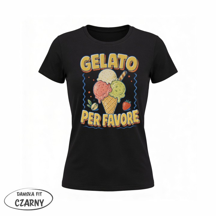 Koszulka - Vita al Sole - Lody Gelato - Galeria - (02)_F190_LADY_Black