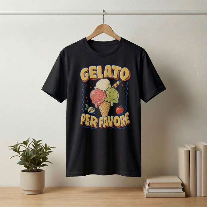 Koszulka - Vita al Sole - Lody Gelato - Galeria - (000_1)_UNI_BLACK
