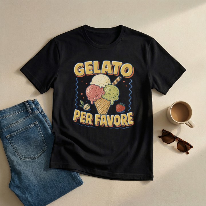Koszulka - Vita al Sole - Lody Gelato - Galeria - (000_1)_UNI_BLACK