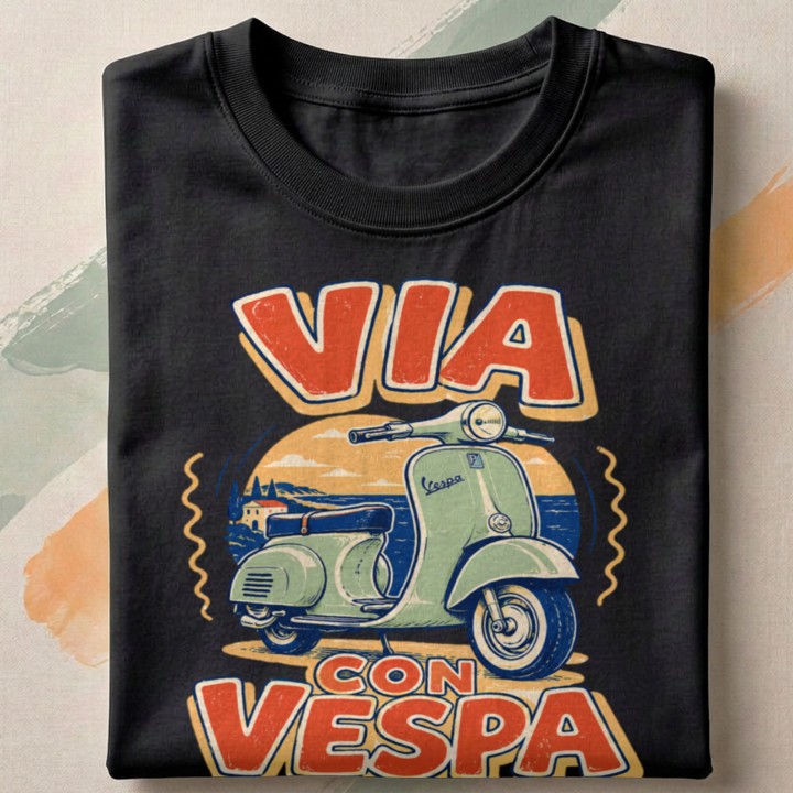Koszulka - Vita al Sole - Vespa - Galeria - (000)_Miniatury