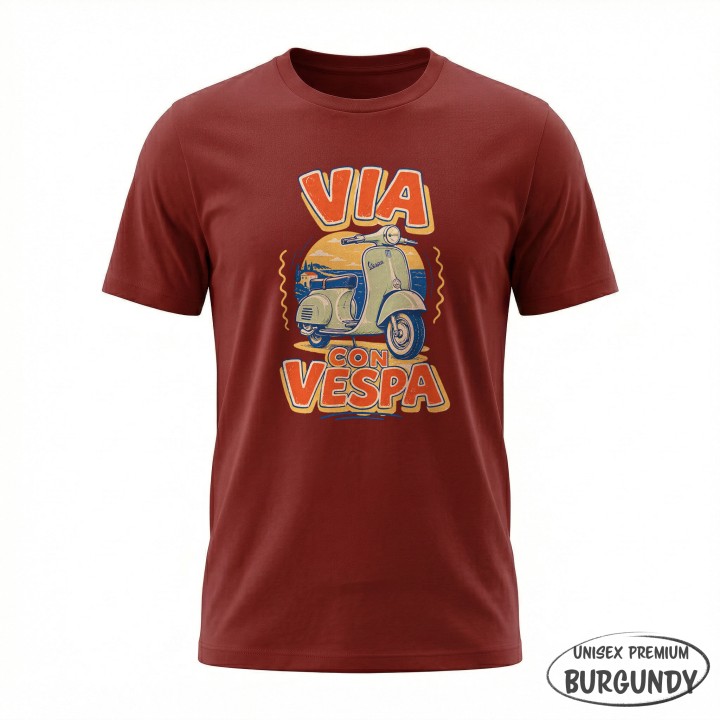 Koszulka - Vita al Sole - Vespa - Galeria - (33)_Stanley_Burgundy