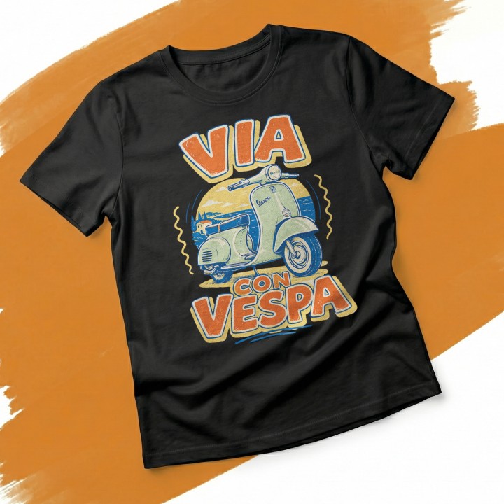 Koszulka - Vita al Sole - Vespa - Galeria - (000)_Miniatury