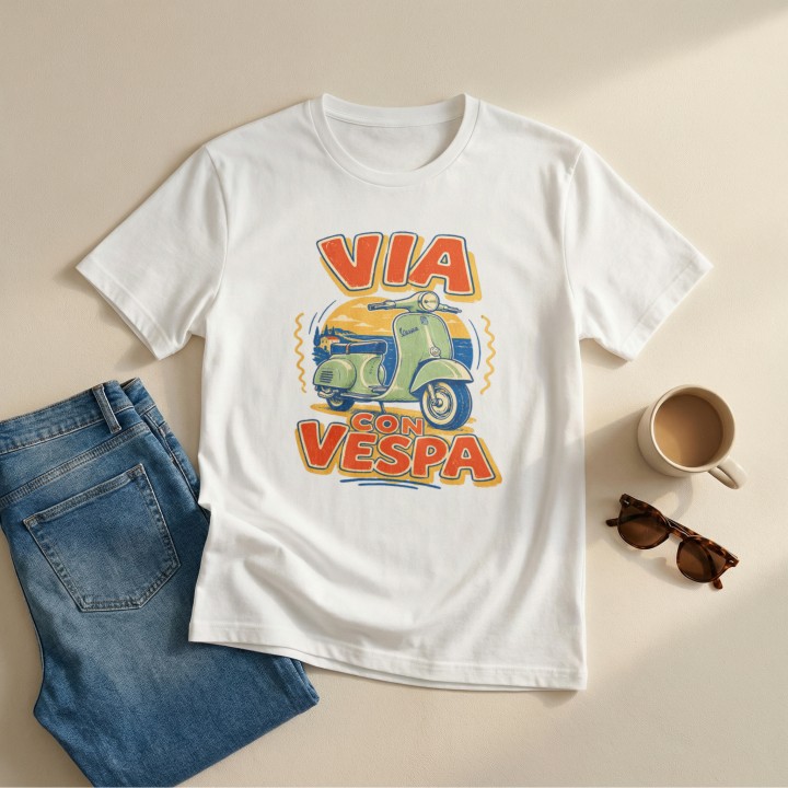 Koszulka - Vita al Sole - Vespa - Galeria - (000_2)_UNI_WHITE