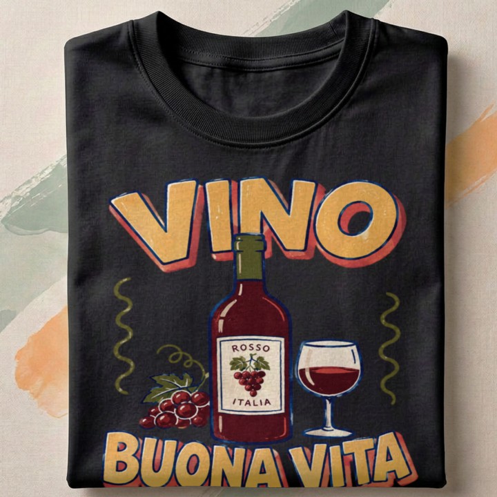Koszulka - Vita al Sole - Wino - Galeria - (000)_Miniatury