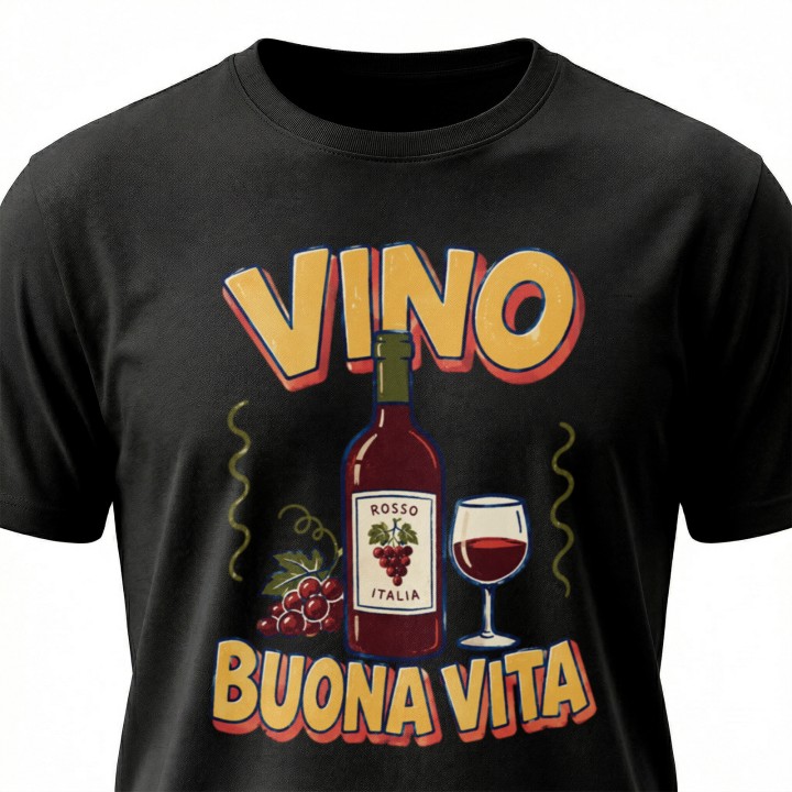 Koszulka - Vita al Sole - Wino - Galeria - (000_1)_UNI_BLACK