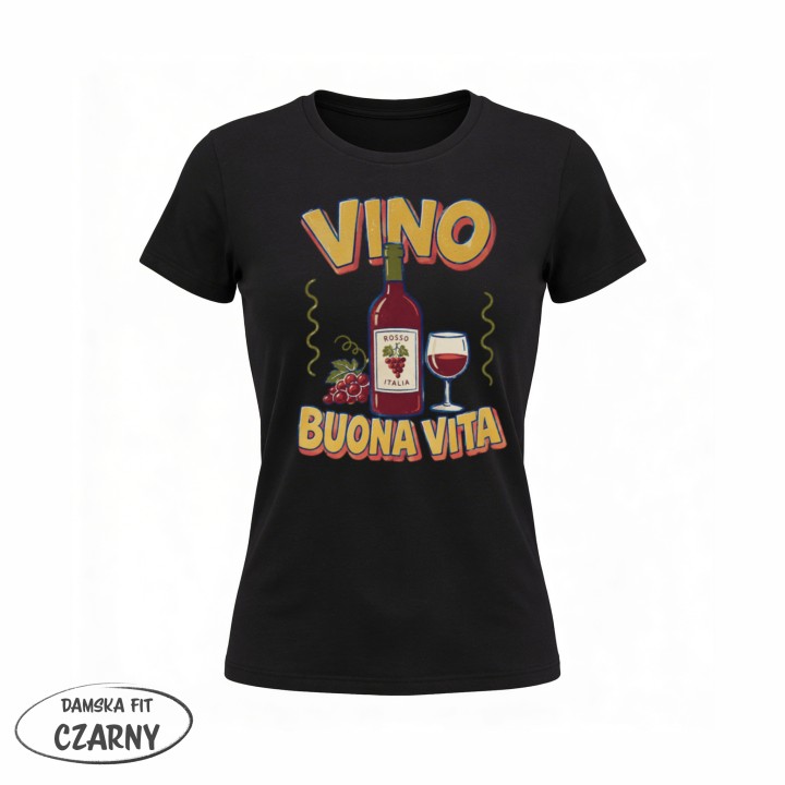 Koszulka - Vita al Sole - Wino - Galeria - (02)_F190_LADY_Black