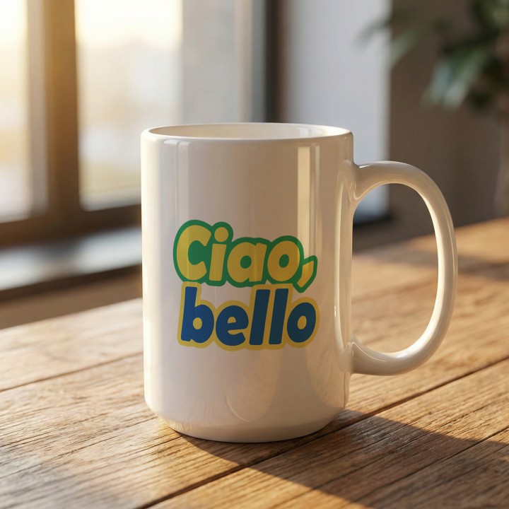 Kubek - Ciao, Bello - Main - (B)_1_Basic_White_15Oz