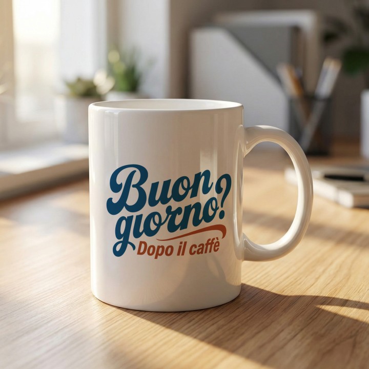 Włoski napis - Buongiorno? Dopo il cafe - Main - (B)_1_Basic-White_11Oz