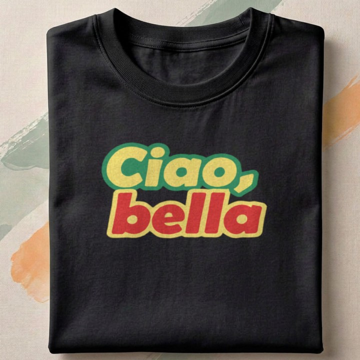 Koszulka damska Ciao Bella | T-shirt z włoskim motywem