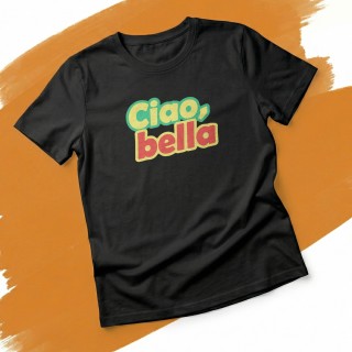 Koszulka damska Ciao Bella | T-shirt z włoskim motywem