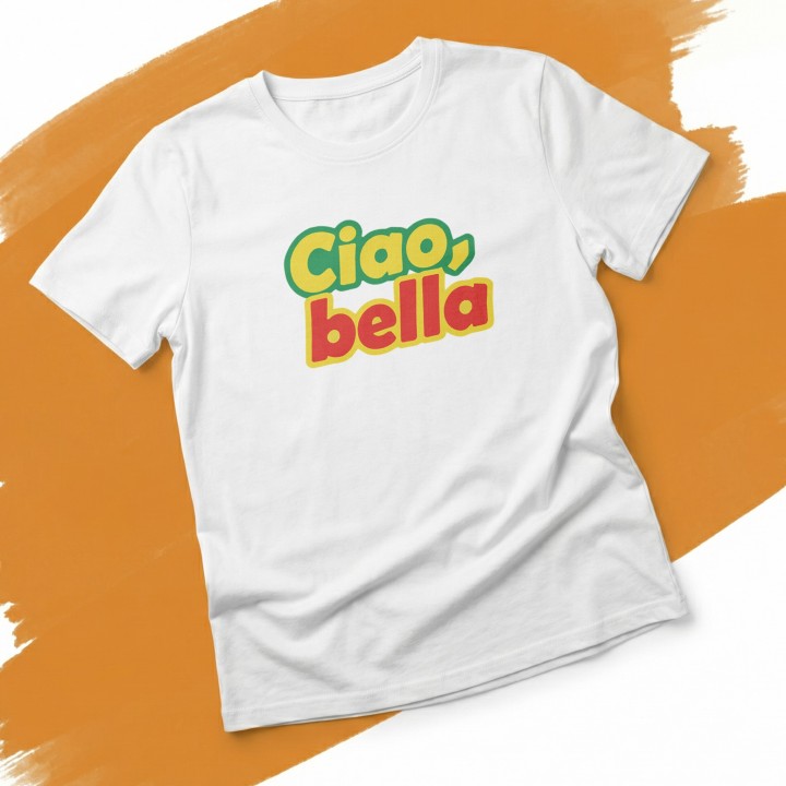 Koszulka damska Ciao Bella | T-shirt z włoskim motywem