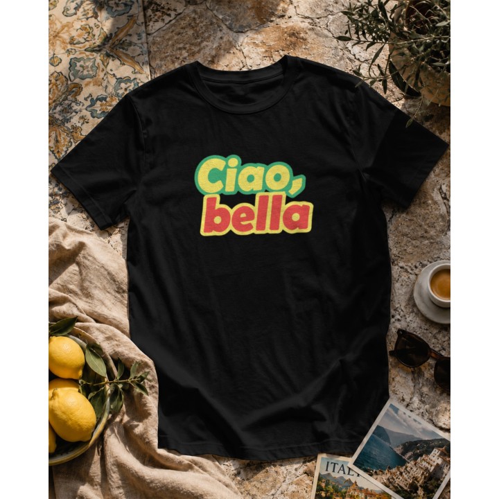 Koszulka damska Ciao Bella | T-shirt z włoskim motywem