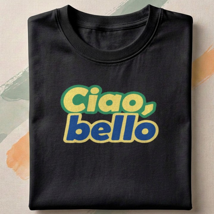 Koszulka męska Ciao Bello – t-shirt z włoskim napisem
