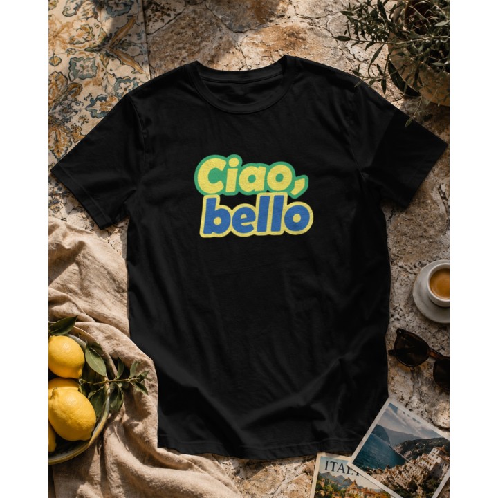 Koszulka męska Ciao Bello – t-shirt z włoskim napisem