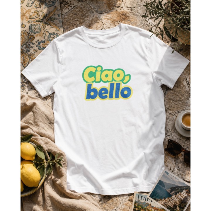 Koszulka męska Ciao Bello – t-shirt z włoskim napisem