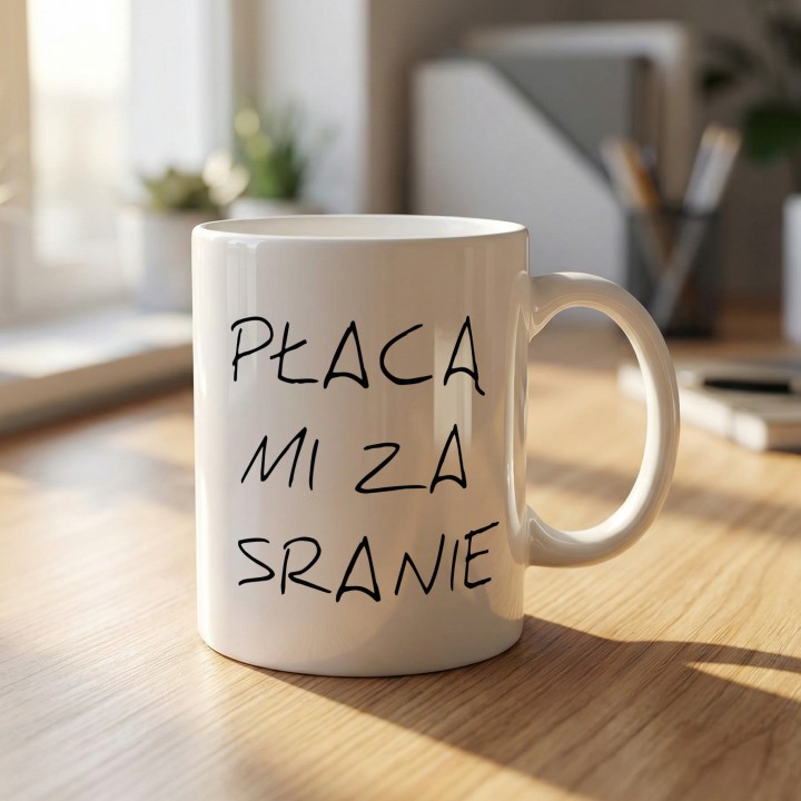 Płacą mi za sranie - napis - Main - (B)_1_Basic-White_11Oz