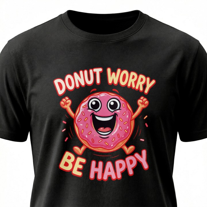Donut worry be happy Z pączkiem - Galeria - (000_1)_UNI_BLACK