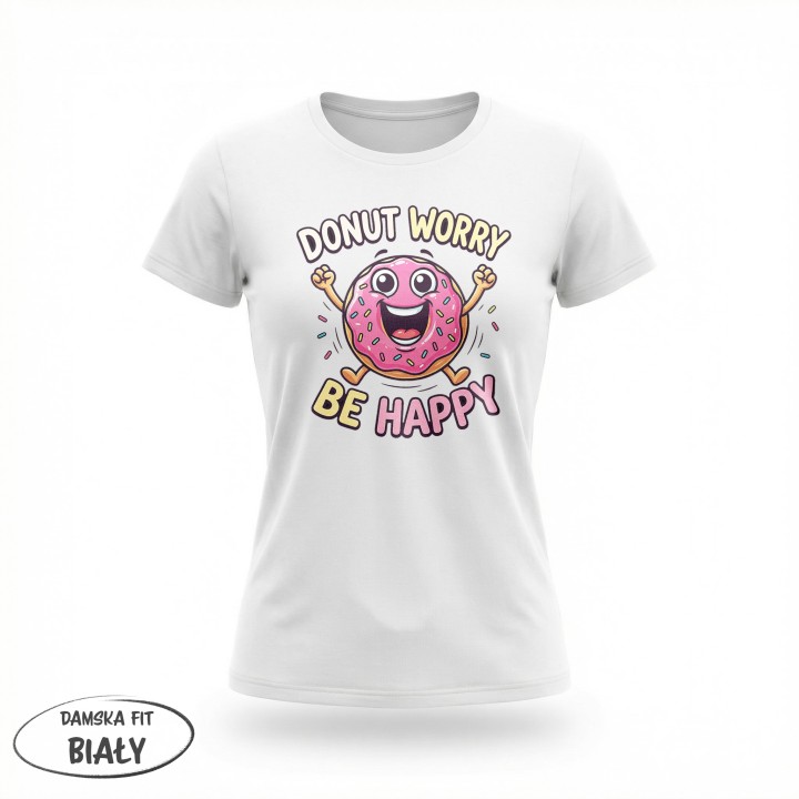Donut worry be happy Z pączkiem - Galeria - (01)_F190_LADY_White
