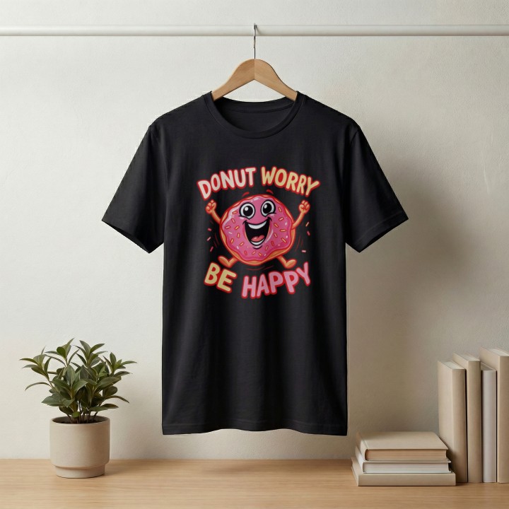 Donut worry be happy Z pączkiem - Galeria - (000_1)_UNI_BLACK