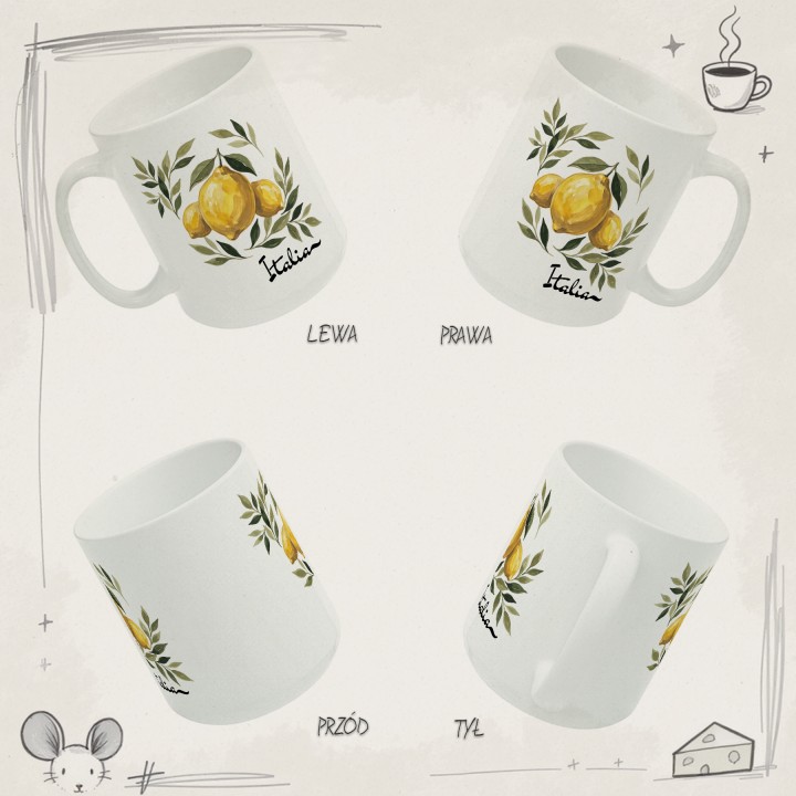Cytryny i napis Italy - Galeria - (B)_4Side_Grid