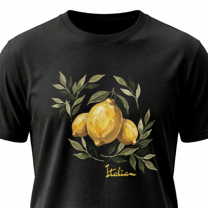 Cytryny i napis Italy - Galeria - (000_1)_UNI_BLACK