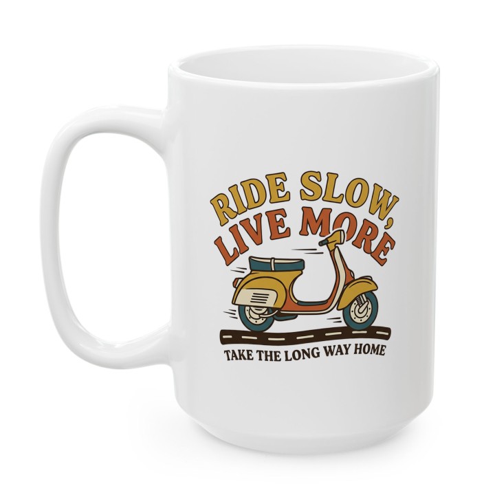 Vespa - Ride Slow Live more - Main - (B)_1_Basic_White_15Oz