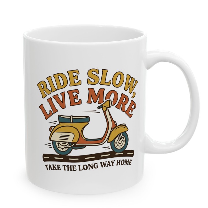 Vespa - Ride Slow Live more - Main - (B)_1_Basic-White_11Oz